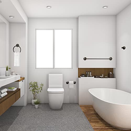 Image of Design House 188649 Calisto 4-Piece Bathroom Accessory Kit, Oil Rubbed Bronze | Wall Mount, Traditional, Zinc, 4-Piece, Hardware, 188649