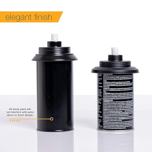 Torch Replacement Canisters (12 oz). Compatible with Tiki Torches. Easy Fill Opening. 4-Pack Standard Metal (Without Caps) - Image 6