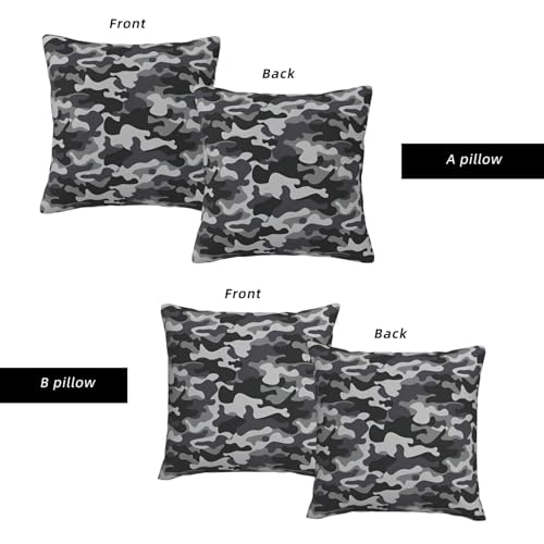 Housse de coussin camouflage abstrait pour déco salon