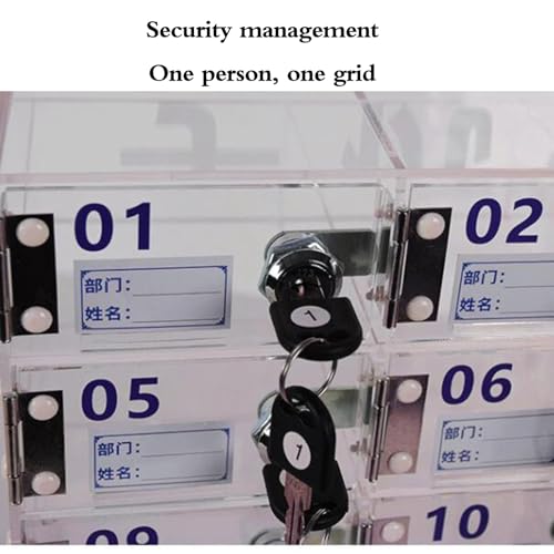 Caja de seguridad para teléfono celular en centros educativos con organizador transparente de 20 bits 5