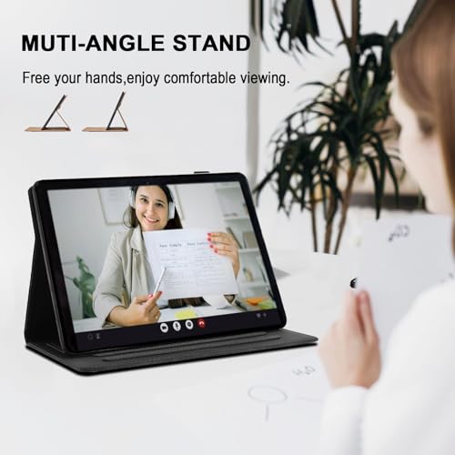 Case for Samsung Galaxy Tab A11 Plus 2025/ Tab A9 Plus 11 inch 2023 (SM-X230/SM-X236/SM-X210/X215/X216) with Auto Sleep/Wake Magnetic Clasp, PU Leather Flip Folio Tablet Cases Smart Cover,Black by Oduio - Image 2