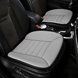 Reelyo シートクッション 低反発 無重力 車 座布団 運転 お尻クッション カークッション 滑り止め 蒸れない 四季通用 痔 お尻が痛くならない 通気性 体圧分散 自動車 椅子用 自宅 オフィス 敬老の日 ギフト (グレー, 2個セット)