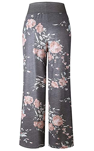 Image of NEWCOSPLAY Women's Comfy Pajama Pants Casual Drawstring Palazzo Lounge Wide Leg Pants