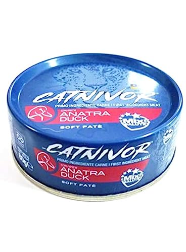 Drn Catnivor Lattina 80G Cibo Umido Pate Di Anatra Per Gatti Alimento Naturale Made In Italy