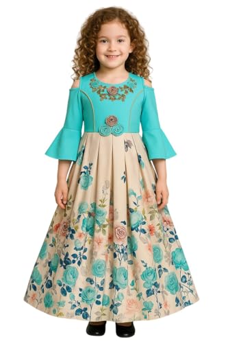 Image of My Lil Princess Kids Birthday Maxi Gown Frock Dress for Baby Girls