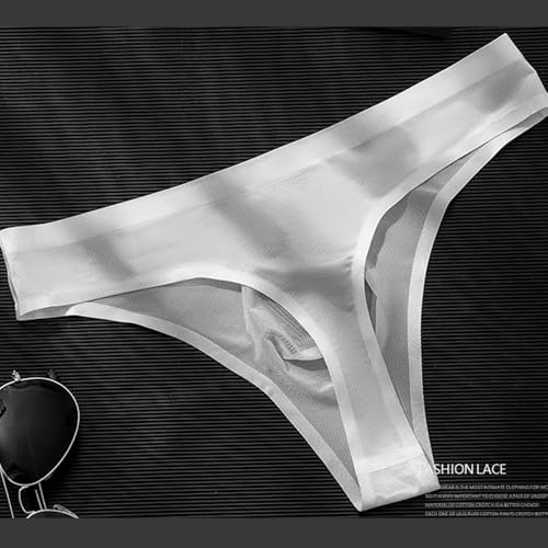 Men's Thongs Underwear 1Pcs Comfortable and Breathable Ice Silk Men's Panties Sexy G-Strings Thongs for Men2