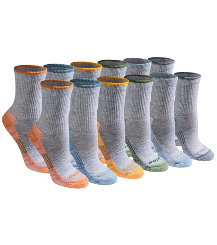Image of Dickies Women's Dri-tech Advanced Moisture Wicking Mid-crew Socks, Available in M-l (6, 12 Pairs)