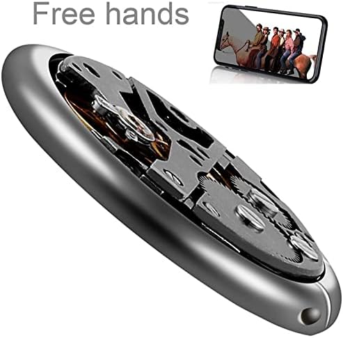 Unique Tourbillon Phone Ring Holder Stand, 360° Rotation Cradle Cell Phone Metal Finger Ring Grip Universal Kickstand for All Apple iPhone Samsung Galaxy Huawei Smartphone (Black)