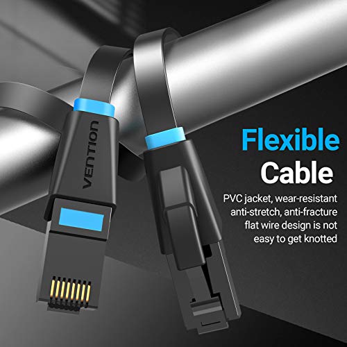 Cable Ethernet VENTION plano Cat6 8 m con RJ45 miniatura 3