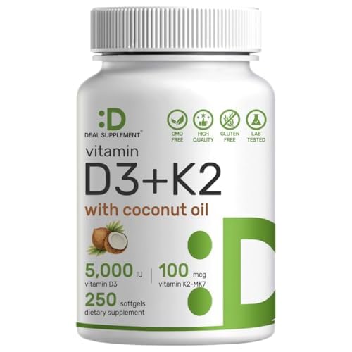 Vitamin D3 5,000 IU + K2 MK7 Softgels | Bayland Health