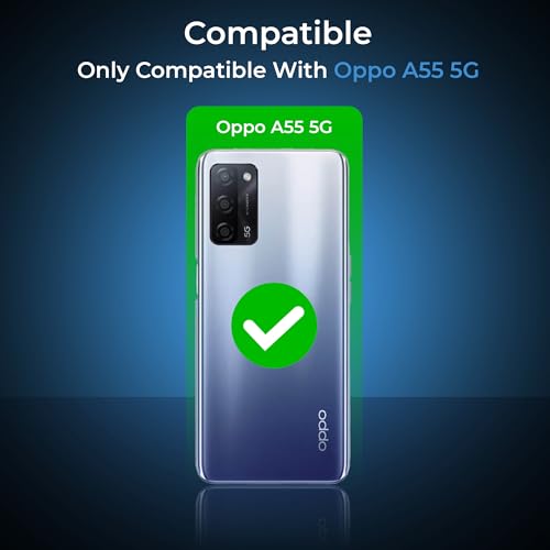 Image of A rtistque Clear Hard Transparent Acrylic Armor Back Cover Case for Oppo A55 5G | Shockproof TPU Edge Protection | Slim Protective Design | Oppo A55 Back Cover - Black