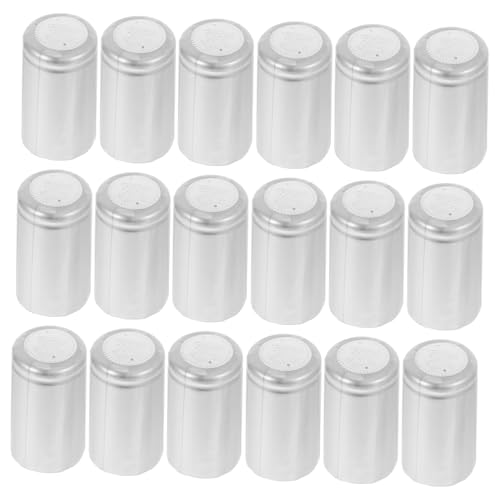 DECHOUS 100pcs Wine Bottles Heat Shrink Caps Red Wine Sealing Film Bottle Cap Wraps Shrink Wrap Seals Bar Home Fit Secure