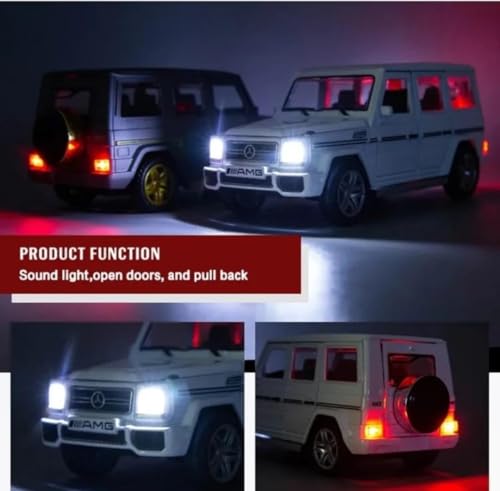 Image of Bebbly 1:32 Scale Mercedes Benz AMG G65 Toy Car | Metal Pullback Diecast Car for Kids with Openable Doors, Sound, Light Effects Toy for Car Enthusiasts (Color As Per Available),black
