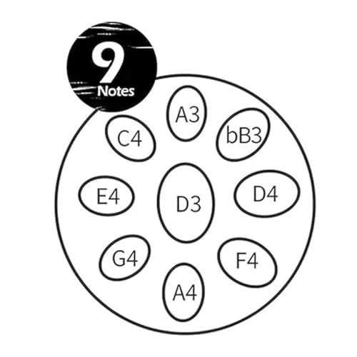 Tambor Portátil Handpan D Minor 9 Notas 22 Pulgadas Azul miniatura 7