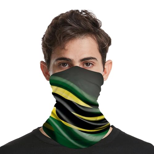 Pañuelo para cuello a prueba de viento, máscara facial transpirable con bandera de Jamaica, cubre rostro, protector solar, fresco, antipolvo, pasamontañas, bandana para mujer y hombre para senderismo y pesca miniatura 3