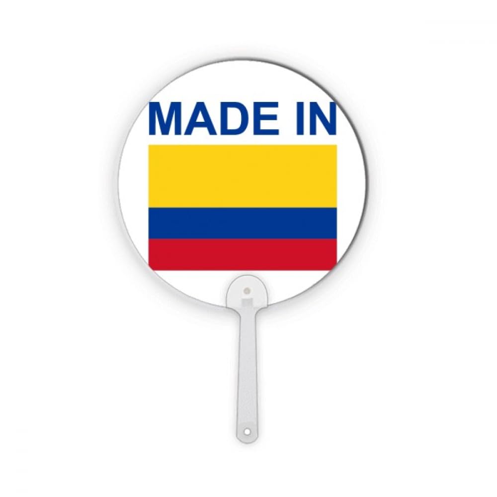 Éventail rond en plastique Colombie objet décoration artisanale murale