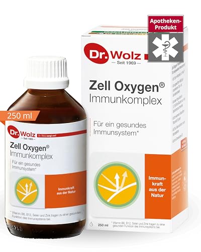 Dr. Wolz Zell Oxygen® Immunkomplex* 250 ml - Konzentrat mit natürlichen Enzym-Hefezellen Dr. Wolz® - Komplex für Immunsystem* - Vitamine, Mineralstoffe & Spurenelemente - Immun-Kur