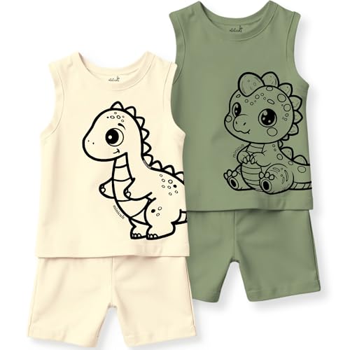 Image of minicult kids Kids Cotton Shorts and Matching Tshirt Coord clothing set with Cute Prints Clothing Set (200gsm Cotton Fabric)(pack of 2)