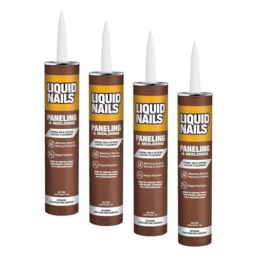 Image of Liquid Nails 10 oz. Paneling & Molding Construction Adhesive (Low VOC), Off White /Tan (Pack of 4)
