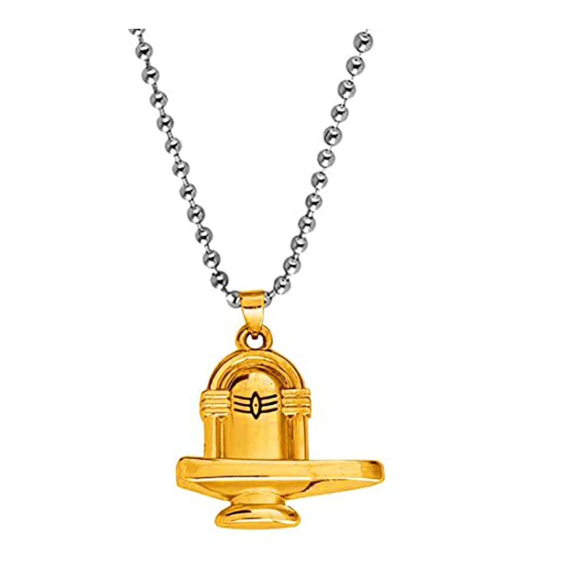Lord Shiva Lingam Shivling Gold Religious Pendent For Men And Women-image-0