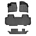 MAXLINER Floor Mats 3 Row Liner Set Black for 2018-2019 Chevrolet Traverse with 2nd Row Bench Seat