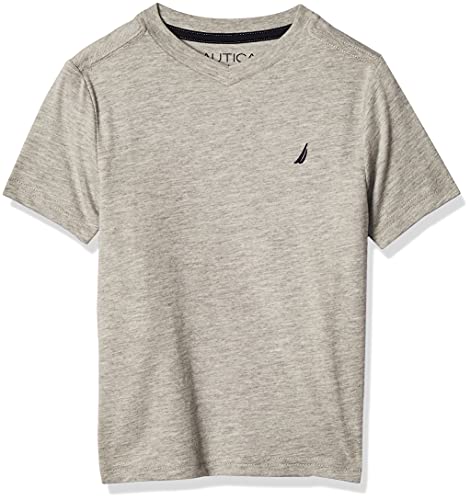 Image of Nautica Boys' Short Sleeve Solid V-Neck T-Shirt, Soft, Comfortable, Relaxed Fit