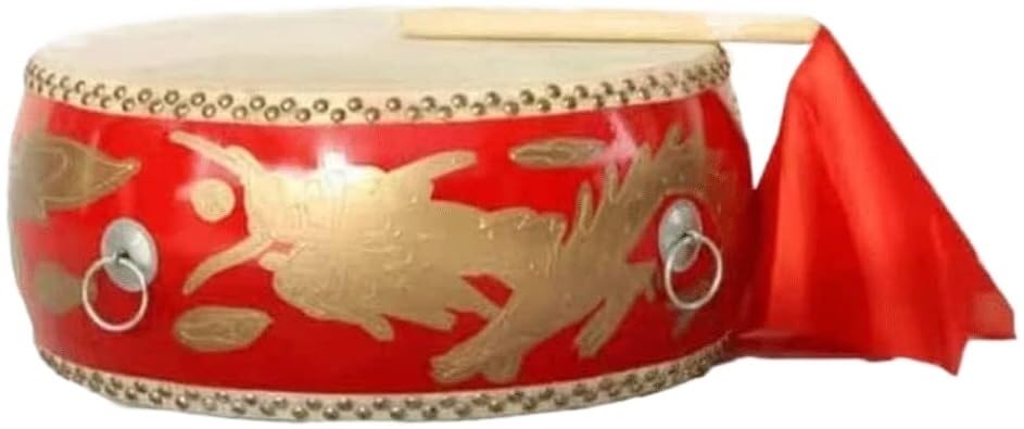 Tambour de danse du lion chinois avec bâtons pour rythmer les entraînements de Kung Fu sans fatigue