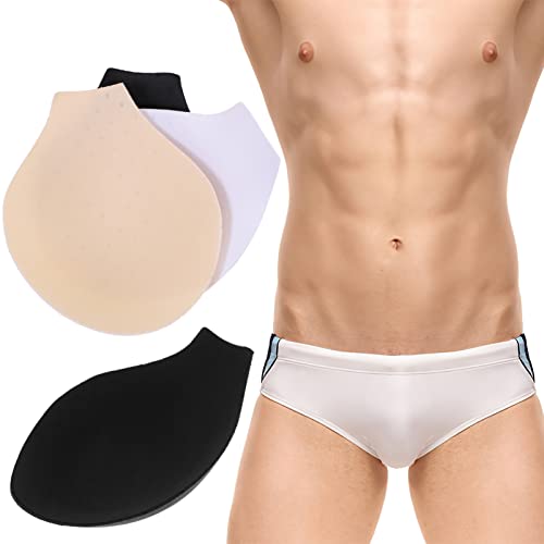 3pcs 's Panty Liner Bulge Enhancing Underwear Mens Pens Sleeves for Mens Cup Underwear Swim Briefs Bulge Padded Sponge Man