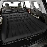 BEBAS Back Seat Car Air Mattress: Inflatable SUV Car Camping Bed for Truck, Van & Trunk, 600 lbs Thickened Double-Sided Flocking Travel Car Sleeping Pad with Air Pump & 2 Pillows