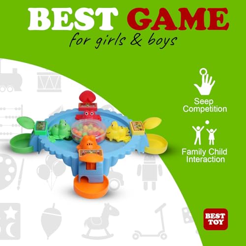 Image of MAJIK Hungry Frog Game for Kids Frog Eating Beans Toy for Boys and Girls 2-4 Players Board Game for Family Best Birthday Gift for Kids