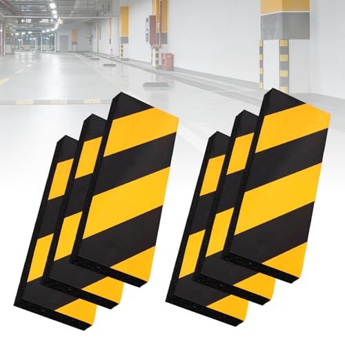 6 protectores de pared de garaje, 30 x 10 x 1,8 cm, autoadhesivos, protectores de bordes de puerta, de goma, para coche y garaje