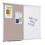 Wonderwall Duo Combination Light Grey Noticeboard Pinboard/Dry-Wipe Whiteboard - 120 x 180cm - 5 Colours to Choose from - Ideal for Office, School, Home - Image 2