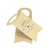 25 Flaschenanhänger Geschenkanhänger Tags Etiketten Anhänger, Papieranhänger Hochzeit Taufe Kommunion Konfirmation Taufe Geburtstag