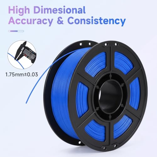 Image of 250G TPU 3D Printer Filament 1.75mm Filajoy3D 3D Printing Filament Dimensional Accuracy + /- 0.02mm for Most FDM 3D Printers,Blue