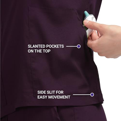 Image of Knya Ecoflex Lite Scrub Suit for Women | 2 Way Stretch Fabric | Lightweight & Fade proof | V Neck Top & Bottom Set | 5 Pocket | Hospital Clinic & OT Wear | Scrubs for Female Doctors Nurses & Dentists