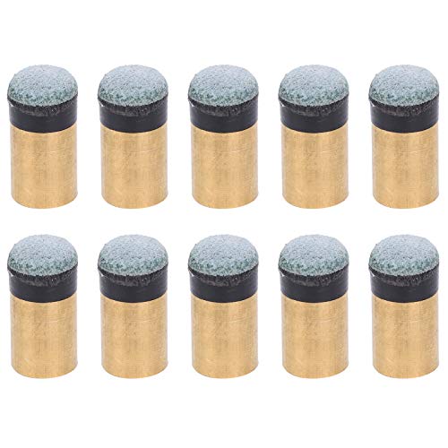 VGEBY Puntas de Taco de Billar para Billar, reemplazos de Puntas de Taco de Billar con Casquillos de Palo de Taco 10 Piezas 12 mm / 13 mm