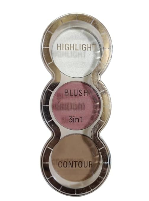 BANIRA 3-in-1 Face Palette, Highlight, Blush and Contour Makeup Kit (SHADE NO.2)-image-22