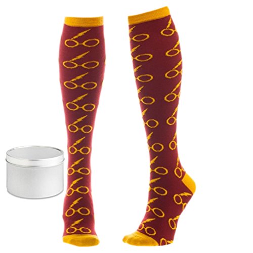 Harry Potter Glasses Junior Womens' Knee High Socks 1 Pair - Gift Boxed