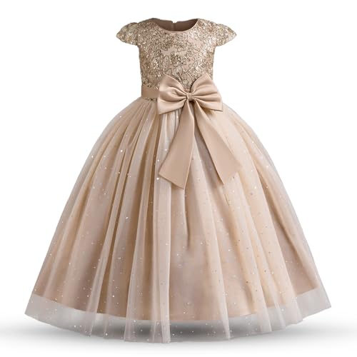TTYAOVO Girls Pageant Princess Flower Dress Kids Prom Puffy Ball Gowns2