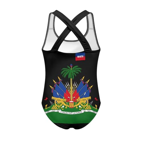 Image of WELLFLYHOM Girls Swimsuit 5-14 Cross Back Swimwear Full Coverage One Piece Bathing Suit Sleeveless Beachwear