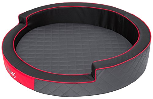 Hobbydog R2RINSZA2 Hundebett/Sofa/Korb Ringo Durchmesser, Graphit, Größe R2, 78 cm