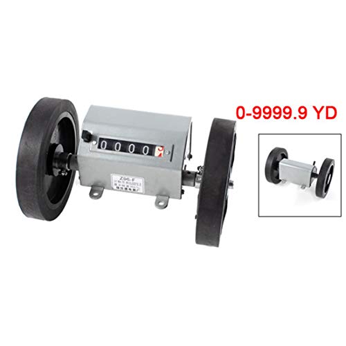 Mecion Roller-Type Yard Counter 5 Digit Meters Rolling Mechanical Length Counter Z96-F for Measuring Textile, Printing, Artificial Leather