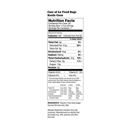 Popcornopolis Gourmet Popcorn Snack Bags, Pack of 24 Kettle Corn 1.5 Ounce Bags