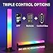 VUQ Light Bars with RGB+IC, 16.5-inch Bluetooth TV LED Backlight Suitable 45-85inch TVs, Smart TV Behind Lights with 16M Colors Scene and Music Modes for Gaming, Patry, Room Decotation