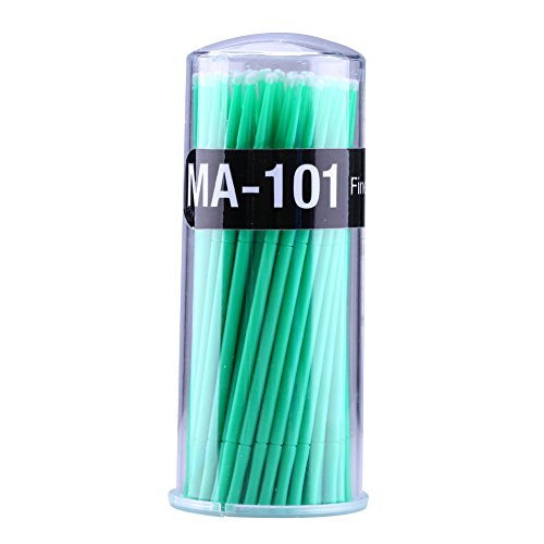 Yimart 400pcs Disposable Mascara Applicator Micro Brush Individual Eyelash Extension Microbrushes (Green)