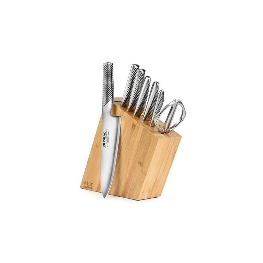 Global-8-Piece-Knife-Set-with-Bamboo-Block Global 8 Piece Knife Set with Bamboo Block