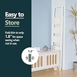 WOA WOA 5 Step Ladder, Lightweight Portable 5 Step Folding Ladder with Safety Handgrip, Kitchen Step Stool with Wide Anti-Slip Pedals, Capacity 300 Lbs - White