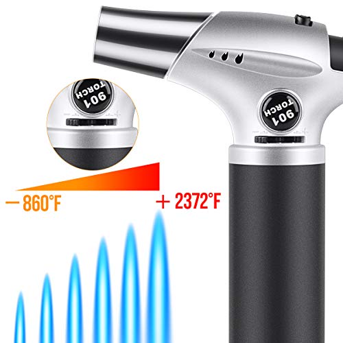 Küchenbrenner Blowtorch kitchen Burner mit Sicherheitsschloss Refillable Butane Gasbrenner für Creme Brulee, Home Pastry… – Bild 7