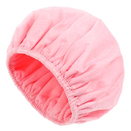 Terry Lined Shower Caps for Women Reusable Triple Layer Large Shower Cap Terry Cloth Lined Waterproof Bath Cap Hair Cap for Long Thick Hair(Pink Plaid)