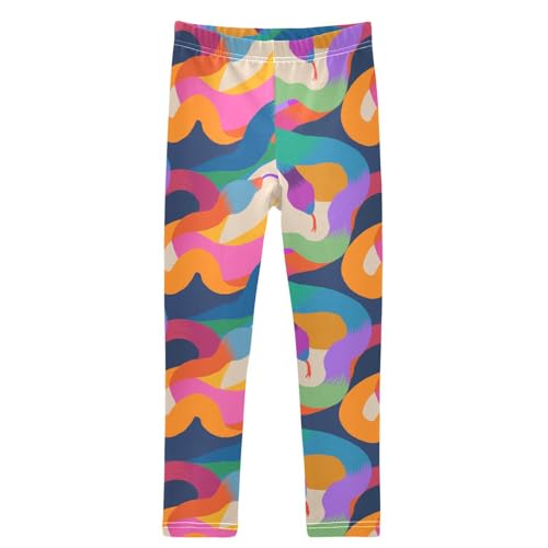 Girls Leggings Dance Running Yoga Pants Leggings for Girls Tights Pants for Kids 4-10 Years